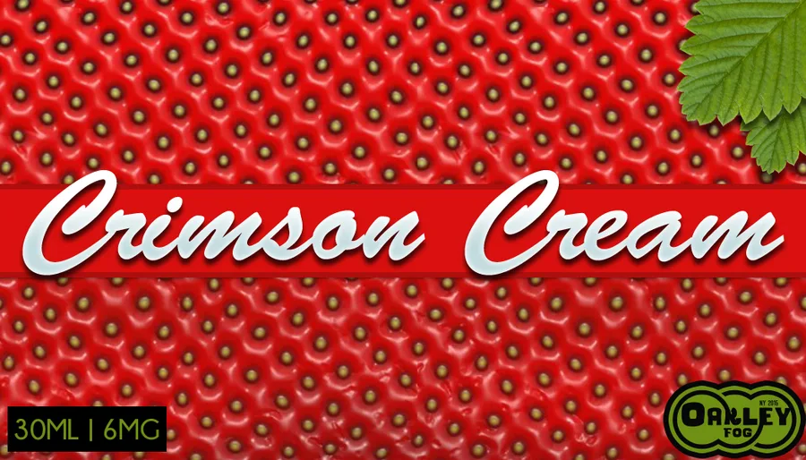 Crimson Cream flavor product label design